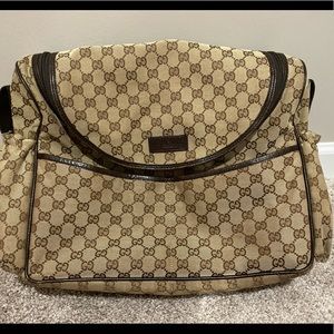 Gucci Signature GG Supreme print diaper bag